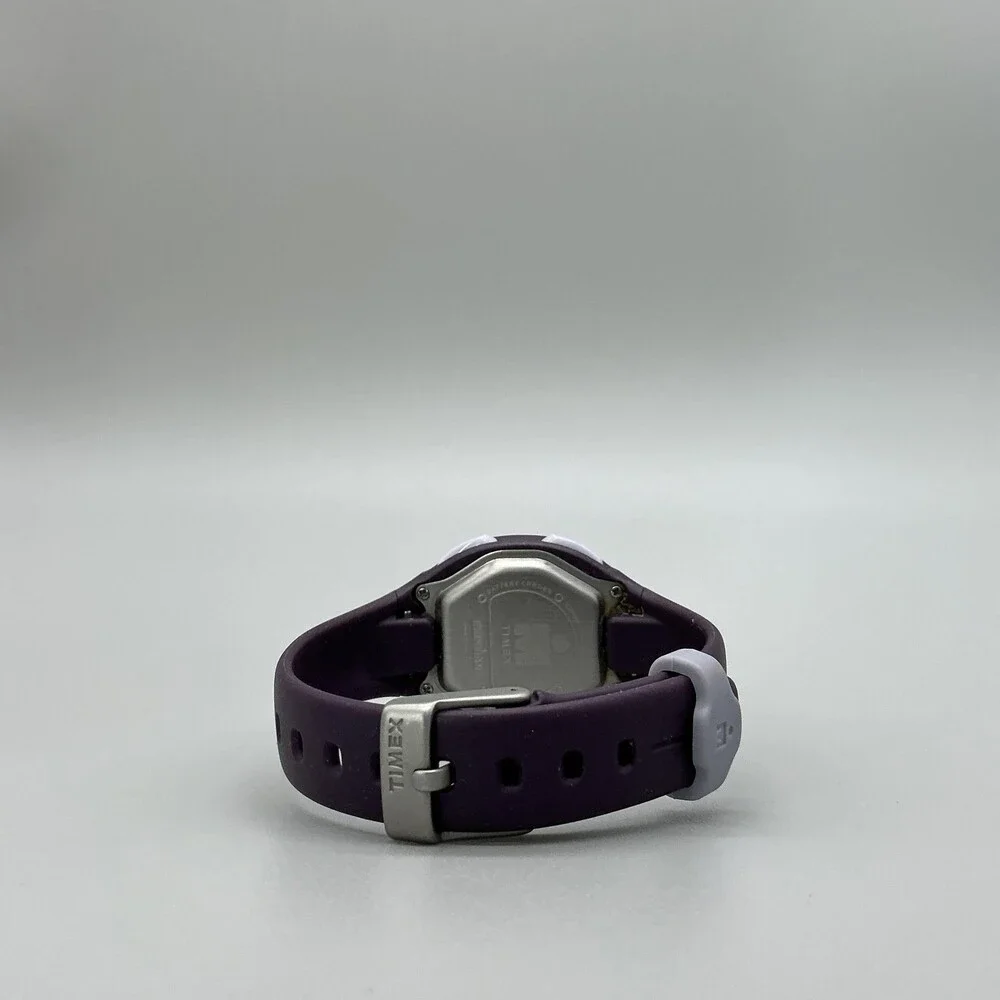 Timex Ironman 10 Lap Womens Watch 34mm Digital Gray Purple Indiglo WR 100M